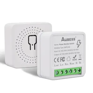 Tuya Mini 16A DIY WiFi Módulo de Controle de Vida Inteligente Relé de Voz Temporizador de medição Luz Interruptor de Parede Google Home Alexa