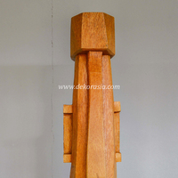 Statues de totem Tiki en bois de coco durables faites à la main, design Art Déco écologique, artisanat en bois, décoration intérieure, jardin extérieur