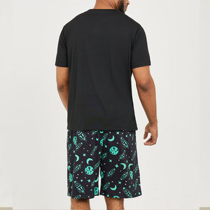 Conjunto de pantalones cortos de verano para hombre con diseño de media manga informal de moda logotipo personalizado impreso transpirable para ropa de clima caliente - Product Image 6