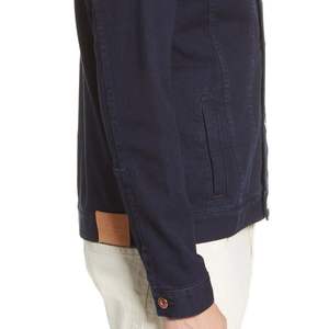 Veste de camionneur en jean bleu Cullen à manches longues pour hommes lavage à double teinture vente en gros et personnalisée - Product Image 5