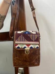 Nueva Bolsa de Hombro de Cuero Genuino Hecha a Mano con Diseño Jacquard, Multiusos, Estilo Vintage, Precio Económico, Producto al por Mayor - Product Image 2