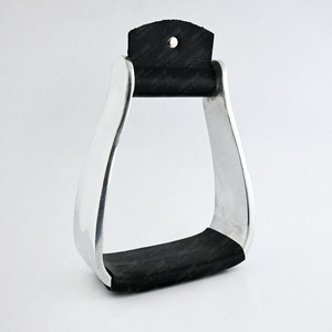 Estribos inclinados de caballo de primera calidad, barril de aluminio, estribos de carreras, estribos de seguridad para caballos, equipo ecuestre, herramienta de sillín de cuero - Product Image 1