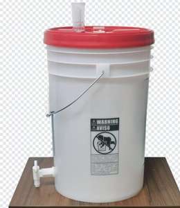 Seau de fermentation en plastique de qualité alimentaire sans BPA, 6 gallons, 23 litres, pour la fabrication de bière, de <span class=keywords><strong>SDPAC</strong></span> - Product Image 1
