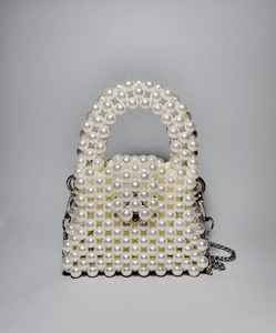 Perle ivoire perlée sac Hobo sac à main à la main | Sac à bandoulière élégant en perles | Sac à main de mariée de style vintage | - Product Image 1