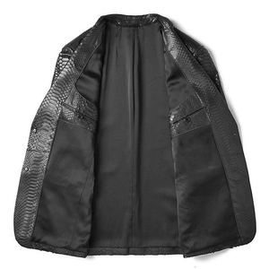 Nouvelle arrivée veste en peau de crocodile métallique pour hommes dans un style vintage confortable nouvelle veste en cuir pour hommes prix de gros - Product Image 5