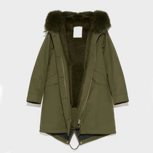 Veste parka matelassée respirante à fermeture éclair longue pour homme, style automne, logo, doublure en sherpa, vêtements d'extérieur personnalisés, coupe-vent, capuche en fourrure - Product Image 1