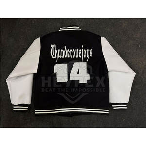 Vente en gros de vestes d'université pour hommes grande taille avec logo personnalisé veste d'université Letterman unie pour l'hiver style High Street - Product Image 2