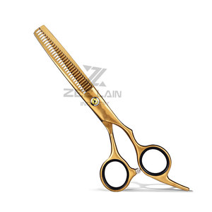 กรรไกรตัดผมผอมบางกันลื่นสแตนเลสใช้ซ้ำได้โลโก้ออกแบบได้ตามต้องการ - Product Image 1