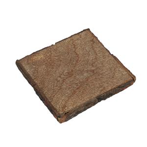 Dessous de verre carré en bois de manguier avec conception d'écorce d'arbre pour hôtel ou restaurant à la maison - Product Image 2