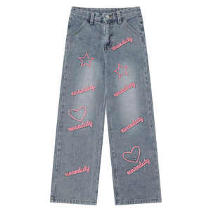 Último Estilo Pantalones Vaqueros Negros para Hombre con Efecto Desgastado, Ajuste Holgado, Cierre de Cremallera, Pantalones Casuales, OEM Personalizado, Alta Calidad, Venta al por Mayor de Jeans de Mezclilla para Hombre - Product Image 1