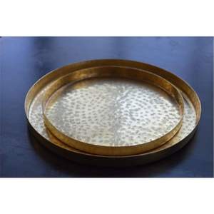 Plateau rectangulaire long en cuivre massif, centre de table décoratif moderne pour table à manger, plateau de vanité minimaliste en métal et présentoir à bijoux - Product Image 2