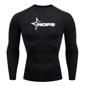 Breathable Mesh Compression Gym Shirt <b>Men</b> Custom Quick Dry T Shirt Bodybuilding Training Fitness Tops - Product Image 6