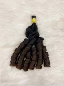 Cheveux bouclés rebondissants Funmi de qualité supérieure en vrac, cheveux humains vietnamiens avec cuticules alignées, 100g/pièce, pour toutes les couleurs - Product Image 5