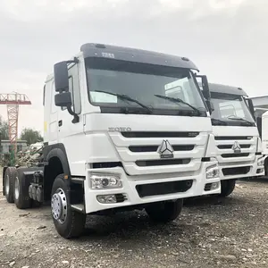 Truk traktor baja tahan karat SINOTRUK Howo t7 cng penggerak 6x4 400hp 430hp truk traktor bekas