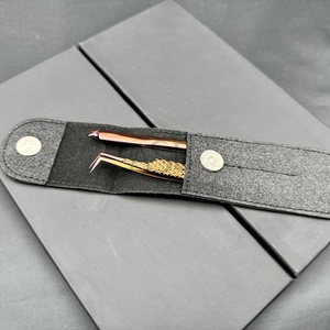 Pince à cils en acier inoxydable durable japonaise à 90 degrés avec pince à cils professionnelle personnalisée en or rose papillon - Product Image 5