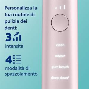 Para Philips para Sonicare DiamondClean 9000 Sensor de presión de cepillo de dientes eléctrico Rosa 4 modos 3 intensidades incluye carga - Product Image 4