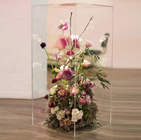 Offre Spéciale clair acrylique carré affichage haute qualité acrylique plinthes présentoir gâteau Dessert Table pour événement mariage décoration