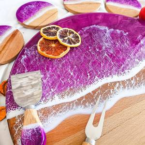 Premium Resin and Wood <b>Coaster</b> Set, Stylish Handmade Stone <b>Drink</b> <b>Coasters</b> <b>for</b> Modern Homes, Cafes, and Wholesale Gifting - Product Image 1