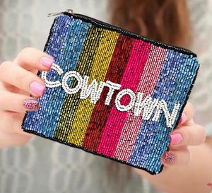 Compte à rebours porte-monnaie perlé avec fermeture éclair des deux côtés perlé un sac vêtements - Product Image 1