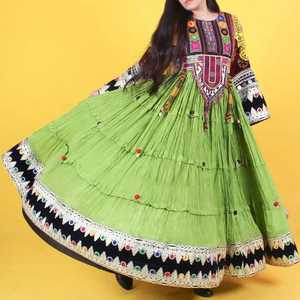 DESGASTE MODERNO AFGHANI KUCHI VESTIDOS INCLUYE PIEZA DE PECHO CON CUENTAS CON HOMBRO A JUEGO Y CINTURÓN OEM ODM - Product Image 3