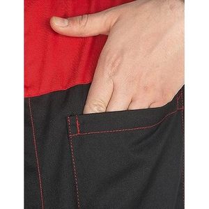 CBF Balducci Group S.p.A. Combinaison de travail durable multi-poches, élégante, noire/rouge, vêtements de travail polyvalents, 65% polyester, 35% coton - Product Image 5