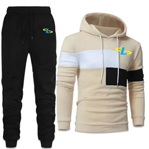 Ensemble de jogging personnalisé, sweat-shirt à capuche et pantalon de survêtement à jambe droite évasée, survêtement pour homme, lavage à l'acide - Product Image 4