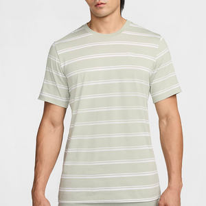 เสื้อยืดผ้าฝ้าย100% ระบายอากาศ150กรัมสำหรับผู้ชายทรงหลวมพอดีตัวพิมพ์ลายลูกเรือออกกำลังกายกระเป๋ากันยับ - Product Image 1