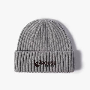 Wholesale Custom Embroidery Logo <b>Beanie</b> 100% Acrylic 85g Knitted Winter <b>Skull</b> Cap Custom Colors Winter Hat Manufacturer - Product Image 2