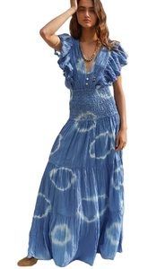 ชุดเดรสยาวมัดย้อมผ้าเรยอนงานทำมือสไตล์แฟชั่นสำหรับผู้หญิงชุดเดรสยาวแต่งระบายแขนยาวสำหรับใส่ไปทะเลขายส่งเป็น2024 - Product Image 4