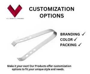 ที่คีบน้ำแข็งสแตนเลส 55 กรัม จับง่าย ดีไซน์เรียบหรู เหมาะสำหรับการจับน้ำแข็งอย่างแม่นยำ จับเย็นสบาย ด้ามจับกันลื่น - Product Image 3