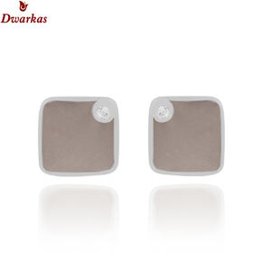 Pendientes de alta calidad 925 plata esterlina Topacio blanco piedra marrón esmalte pendiente para mujer Fabricante Mayorista - Product Image 2