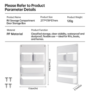 Organisateur de rangement pour porte de toilette à <span class=keywords><strong>cassette</strong></span> de camping-car, panneau multi-compartiments en ABS pour Thetford/Dometic, camping-car, <span class=keywords><strong>caravane</strong></span> - Product Image 3