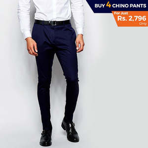 Paquete de 4 pantalones chinos de algodón para hombre - Product Image 4