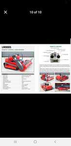 Tondeuse à fléaux KOOP 195F de qualité professionnelle avec chenilles de 150 mm et moteur diesel de 15 ch, largeur de coupe de 800 mm, réglage par télécommande, bac à herbe - Product Image 6