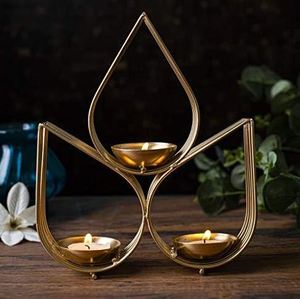 Lotus Gold Tealight Holder Votive Wholesale High Quality for Home and Office Decor Wedding Party Events Decorative made india - Product Image 4