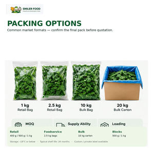 Espinacas Congeladas IQF de 2-4 cm para Platos Preparados y Procesamiento de Alimentos - Product Image 4