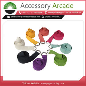 Courroie d'entraînement réglable en coton avec logo personnalisé de la meilleure qualité Ceinture extensible de gymnastique et de yoga - Product Image 2