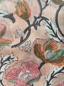 2024 nouveauté à la main moderne Floral main bloc imprimé coton serviettes en tissu saumon rose sarcelle gris pour les événements de mariage maison - Product Image 5