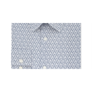 Camicia da Uomo Calvin Klein Extra Slim Fit in Popeline Blu Navy-Bianco Stampato Taglia XL con Proprietà Termoregolanti ed Elasticizzata - Product Image 3