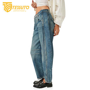 กางเกงยีนส์เอวสูงของผู้หญิงกางเกงยีนส์เอวสูงมีสไตล์ - Product Image 5