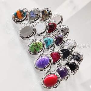 Anillo de Mujer con Piedras Preciosas Naturales de Ónice, Rutilo, Coral, Ópalo, Rubí, Lapislázuli y Cuarzo, Anillo Bohemio Hecho a Mano, Joyería de Plata de Ley 925 - Product Image 4