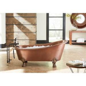 Baignoire autoportante en cuivre antique de haute qualité de fabricant et d'exportateur de l'Inde - Product Image 5