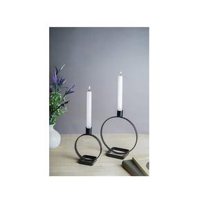 Placa de pilar de vela de hierro de forma redonda, placa de vela con acabado dorado para decoración de iluminación de Mesa para el hogar y la boda - Product Image 3