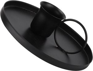 Décorations de fête de mariage de noël métal fer noir poudre revêtement décor à la maison support de lumière pour la fabrication de bougies Type de Table - Product Image 3