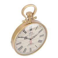 Horloge murale à deux faces avec mouvement à quartz en aluminium de haute qualité couleur or pour la décoration de la maison et du bureau