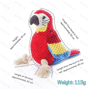 Gran oferta, nuevo perro de peluche, loro, juguete para masticar, nudo de cuerda, dentición, juguete interactivo chirriante duradero para mascotas - Product Image 4