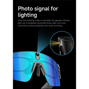 Lentes Inteligentes L805 con Cámara de 8MP, Marco Metálico, Resistentes al Agua IPX-4, para Ciclismo al Aire Libre, Control Táctil por Aplicación - Product Image 5