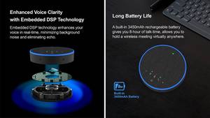 Système de vidéoconférence d'entreprise portable Interprétation simultanée Fonctions de traduction Haut-parleur filaire/sans fil pour - Product Image 2