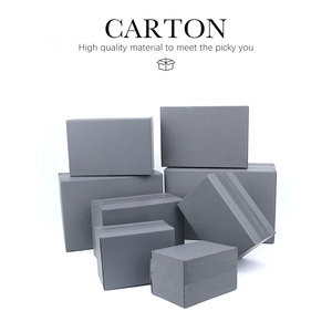 5 uds/10 uds/caja de regalo gris papel corrugado de tres capas embalaje transporte almacenamiento cartón tamaño personalizado y logotipo impreso - Product Image 6