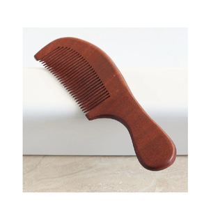 Peigne à cheveux en bois écologique avec petite poignée durable Logo personnalisable pour la maison et le salon - Product Image 1